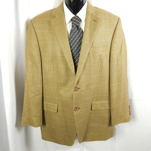 Lauren Ralph Lauren Mens 40R Beige Silk Wool 2-Button Sports Coat Blazer - Picture 1 of 8